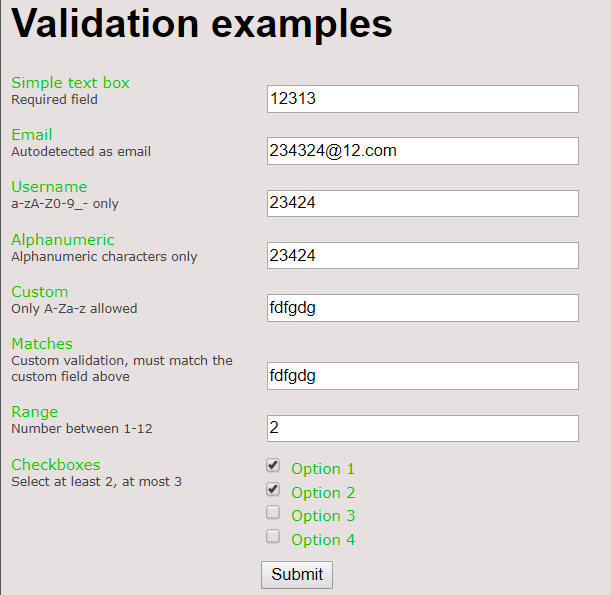jquery.validate.min.js很强悍的表单验证插件，支持dom属性绑定，支持自定义验证