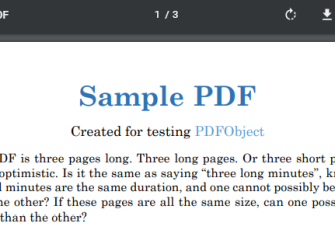pdfobject.js html元素中嵌入pdf文件并在线进行预览的插件