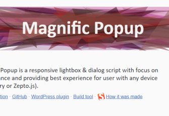 magnific-popup.min.js 是一个响应式弹出层和对话框插件